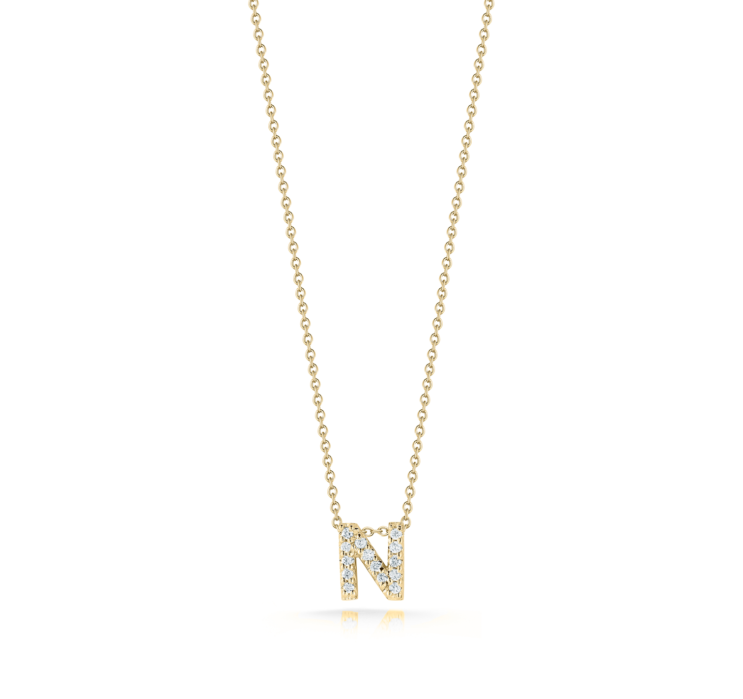 Roberto Coin Tiny Treasures Yellow Gold "Love Letter" Initial Pendant